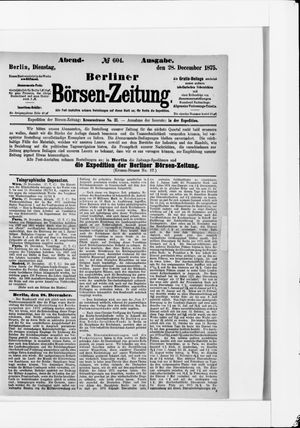 Berliner Börsen-Zeitung on Dec 28, 1875