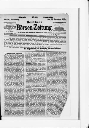 Berliner Börsen-Zeitung vom 30.12.1875