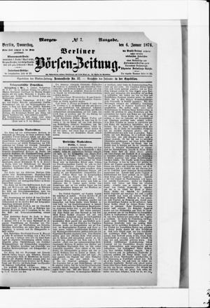 Berliner Börsen-Zeitung vom 06.01.1876