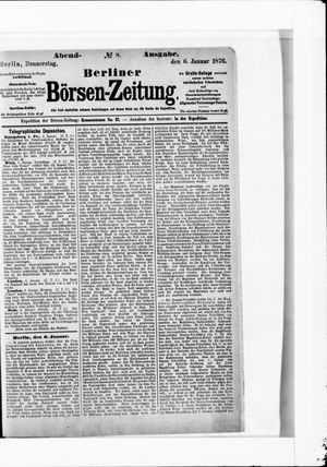 Berliner Börsen-Zeitung vom 06.01.1876