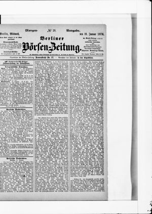 Berliner Börsen-Zeitung on Jan 19, 1876