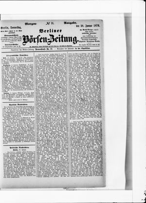 Berliner Börsen-Zeitung on Jan 20, 1876