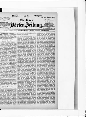 Berliner Börsen-Zeitung vom 22.01.1876