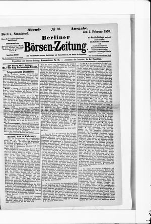Berliner Börsen-Zeitung vom 05.02.1876