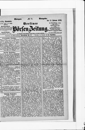 Berliner Börsen-Zeitung vom 12.02.1876