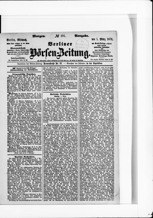 Berliner Börsen-Zeitung vom 01.03.1876