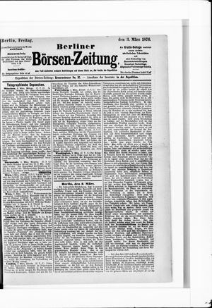Berliner Börsen-Zeitung vom 03.03.1876