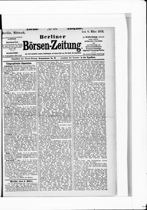 Berliner Börsen-Zeitung vom 08.03.1876