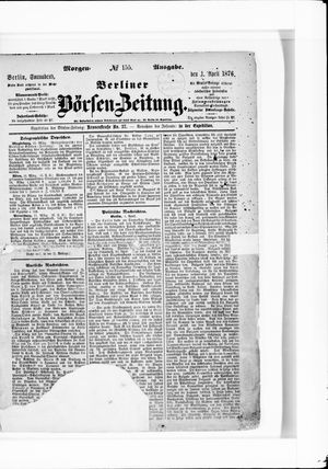 Berliner Börsen-Zeitung vom 01.04.1876