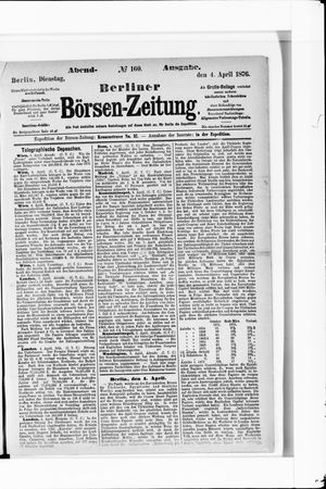 Berliner Börsen-Zeitung vom 04.04.1876