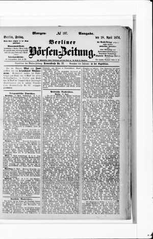 Berliner Börsen-Zeitung vom 28.04.1876
