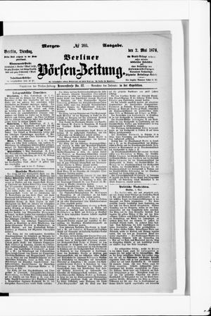 Berliner Börsen-Zeitung vom 02.05.1876