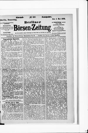 Berliner Börsen-Zeitung on May 4, 1876
