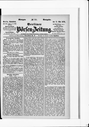 Berliner Börsen-Zeitung on May 13, 1876