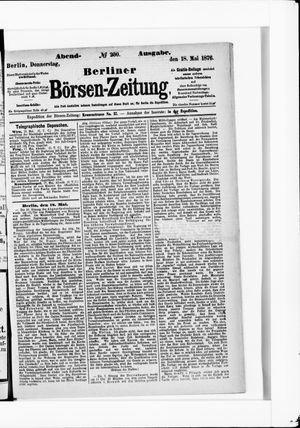 Berliner Börsen-Zeitung on May 18, 1876