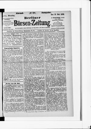 Berliner Börsen-Zeitung vom 23.05.1876