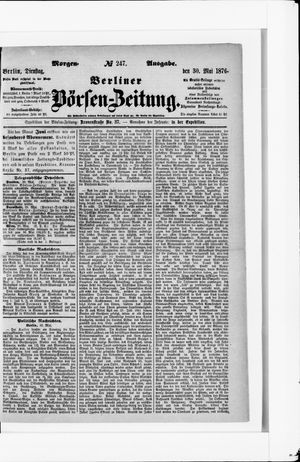 Berliner Börsen-Zeitung vom 30.05.1876