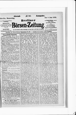 Berliner Börsen-Zeitung vom 08.06.1876