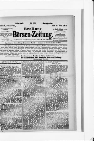 Berliner Börsen-Zeitung vom 17.06.1876