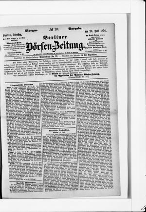 Berliner Börsen-Zeitung vom 20.06.1876