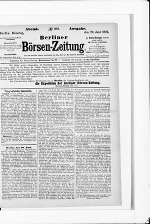 Berliner Börsen-Zeitung vom 20.06.1876