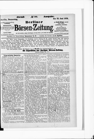 Berliner Börsen-Zeitung vom 22.06.1876