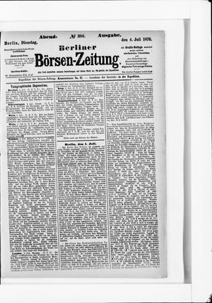 Berliner Börsen-Zeitung vom 04.07.1876