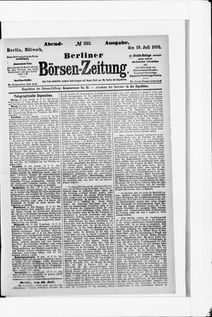 Berliner Börsen-Zeitung vom 19.07.1876