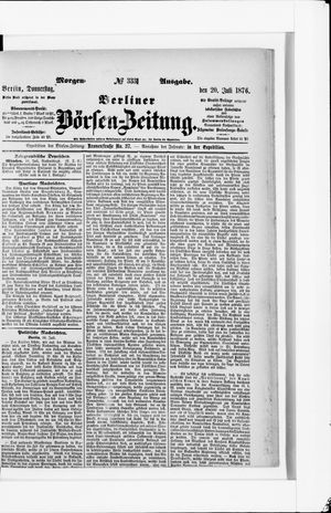 Berliner Börsen-Zeitung on Jul 20, 1876