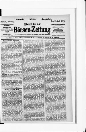 Berliner Börsen-Zeitung vom 21.07.1876