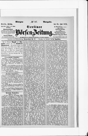 Berliner Börsen-Zeitung vom 28.07.1876