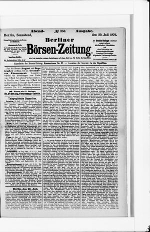 Berliner Börsen-Zeitung vom 29.07.1876