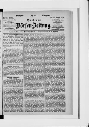 Berliner Börsen-Zeitung vom 25.08.1876