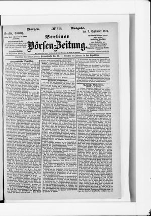 Berliner Börsen-Zeitung vom 03.09.1876