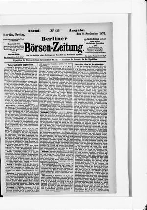 Berliner Börsen-Zeitung vom 08.09.1876