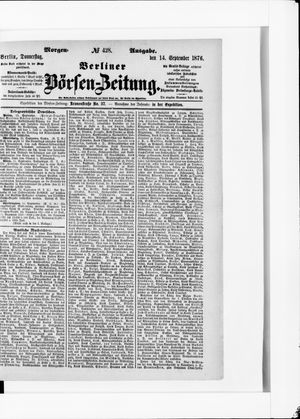 Berliner Börsen-Zeitung vom 14.09.1876