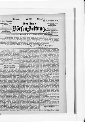 Berliner Börsen-Zeitung vom 21.09.1876