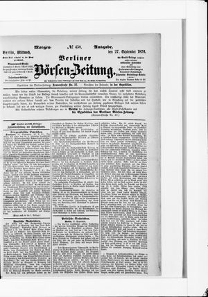 Berliner Börsen-Zeitung vom 27.09.1876