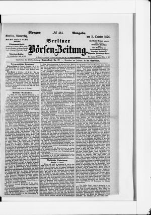 Berliner Börsen-Zeitung vom 05.10.1876