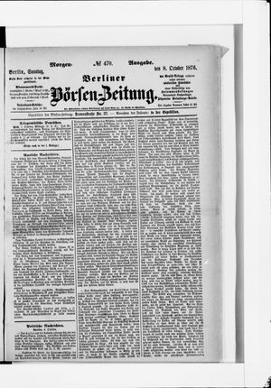 Berliner Börsen-Zeitung vom 08.10.1876