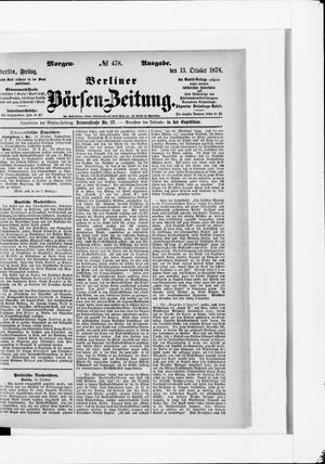 Berliner Börsen-Zeitung vom 13.10.1876