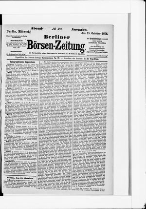 Berliner Börsen-Zeitung vom 18.10.1876