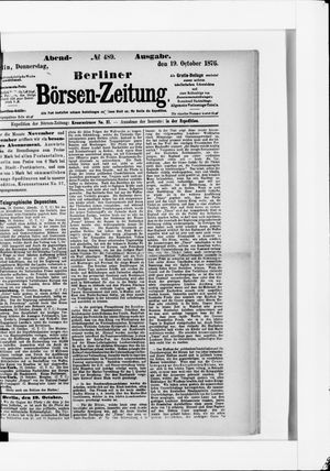 Berliner Börsen-Zeitung vom 19.10.1876