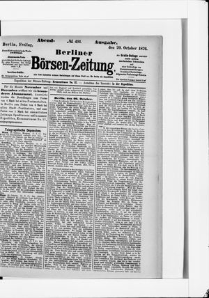 Berliner Börsen-Zeitung on Oct 20, 1876
