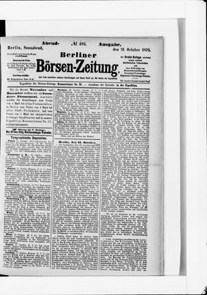 Berliner Börsen-Zeitung on Oct 21, 1876