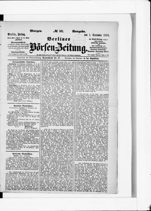 Berliner Börsen-Zeitung on Nov 30, 1876