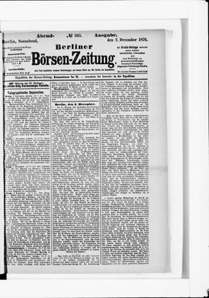 Berliner Börsen-Zeitung on Dec 2, 1876
