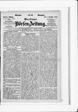 Berliner Börsen-Zeitung on Dec 3, 1876