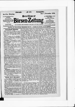 Berliner Börsen-Zeitung on Dec 5, 1876