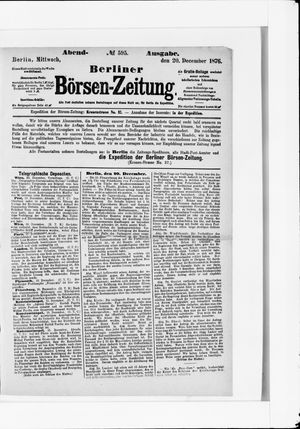 Berliner Börsen-Zeitung vom 20.12.1876